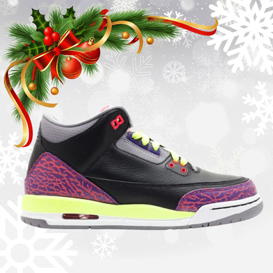 JORDAN 3 RETRO BLACK ATOMIC RED VOLT