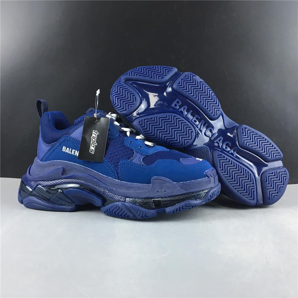 BALENCIAGA Triple S 3.0 BLEU Low Top Sneakers