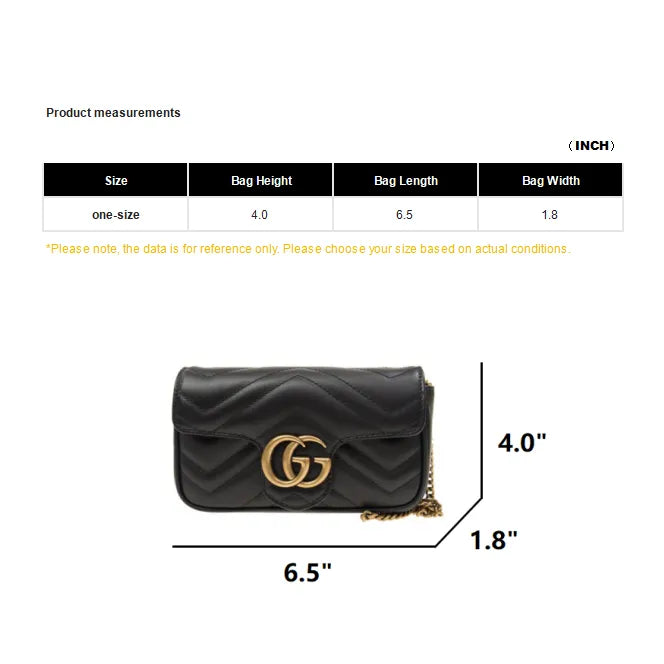 GUCCI GG Marmont Leather Super Mini Bag Black
